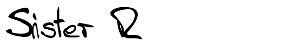 Sister R font preview